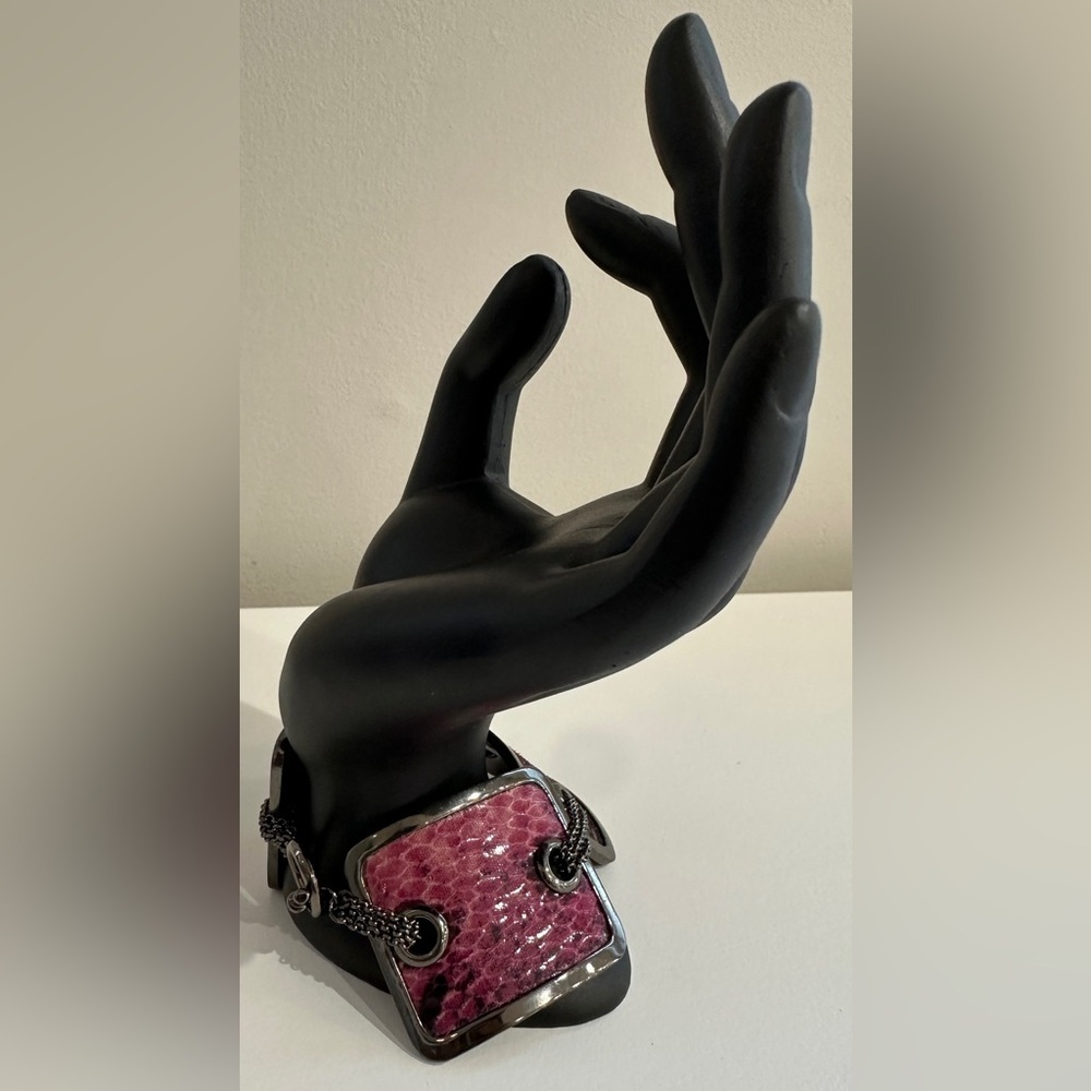 New Nine West Python-Print Chain Bracelet - Wine … - image 5